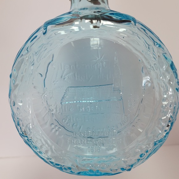VTG Wheaton Village Christmas 1986 Glass Decanter Handmade Holiday Decor - Picture 9 of 11
